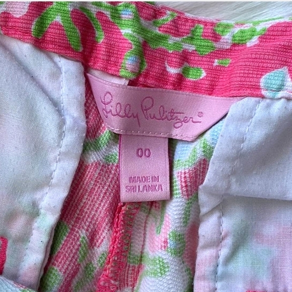 LILLY PULITZER Adie Short in Flamingo Pink Southern Charm Size 00 - Picture 5 of 5